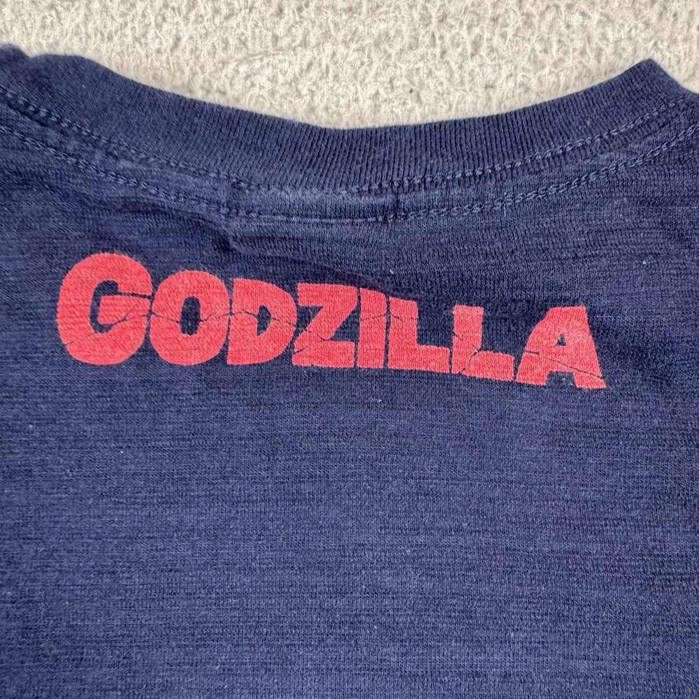 Godzilla Toho T Shirt Medium Limited Edition Blue Japanese Woodblock Hokusai - Picture 7 of 12